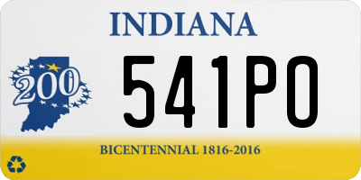 IN license plate 541PO