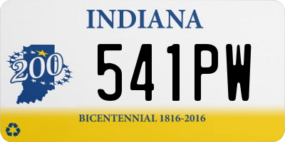 IN license plate 541PW