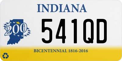 IN license plate 541QD