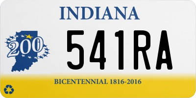 IN license plate 541RA