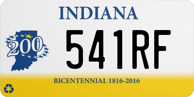 IN license plate 541RF