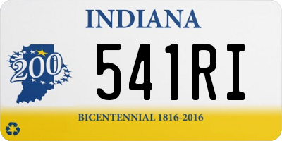 IN license plate 541RI