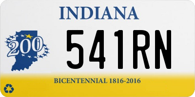 IN license plate 541RN