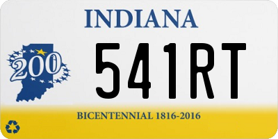 IN license plate 541RT