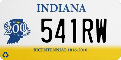 IN license plate 541RW