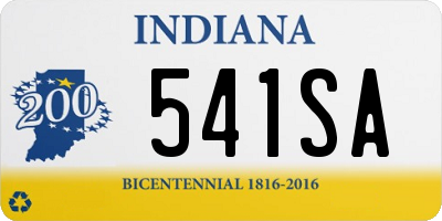 IN license plate 541SA