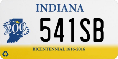 IN license plate 541SB