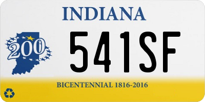 IN license plate 541SF