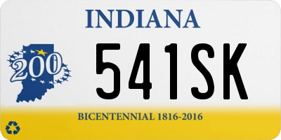 IN license plate 541SK