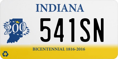 IN license plate 541SN