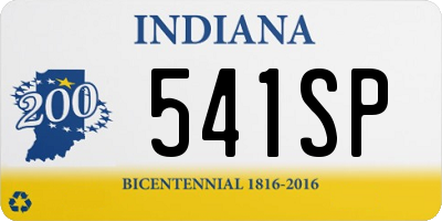 IN license plate 541SP