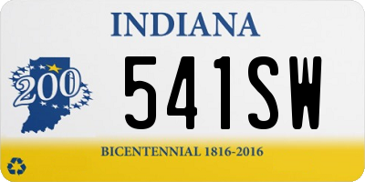 IN license plate 541SW