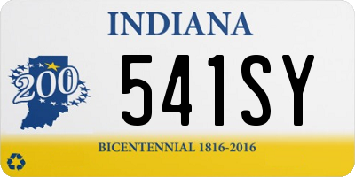 IN license plate 541SY