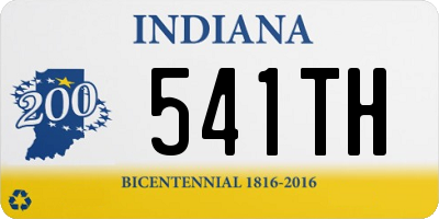 IN license plate 541TH