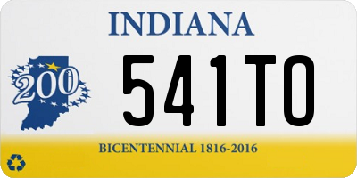 IN license plate 541TO