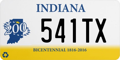IN license plate 541TX