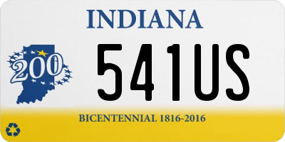 IN license plate 541US