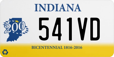 IN license plate 541VD