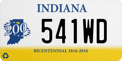 IN license plate 541WD