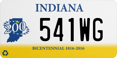 IN license plate 541WG