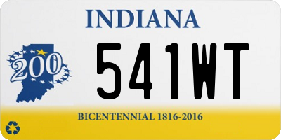 IN license plate 541WT