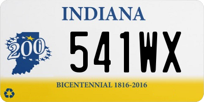 IN license plate 541WX