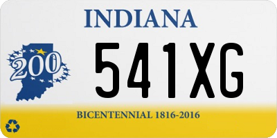 IN license plate 541XG