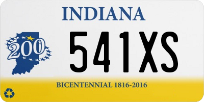 IN license plate 541XS