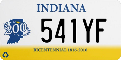 IN license plate 541YF