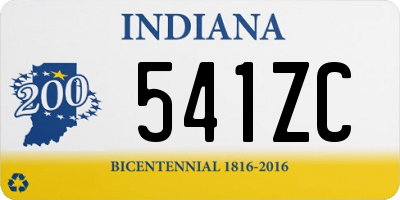 IN license plate 541ZC