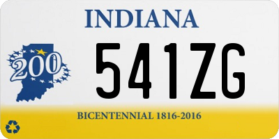 IN license plate 541ZG