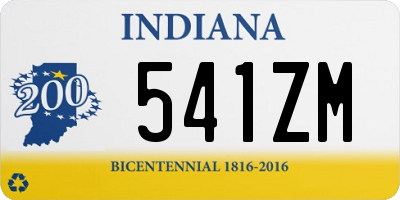 IN license plate 541ZM