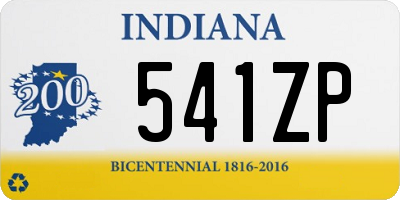 IN license plate 541ZP