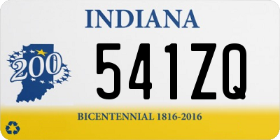 IN license plate 541ZQ