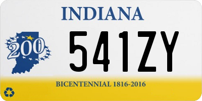 IN license plate 541ZY