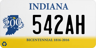 IN license plate 542AH