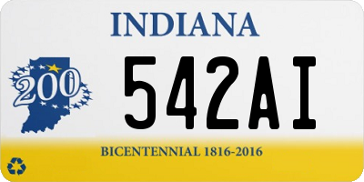 IN license plate 542AI