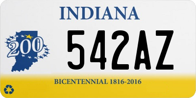 IN license plate 542AZ