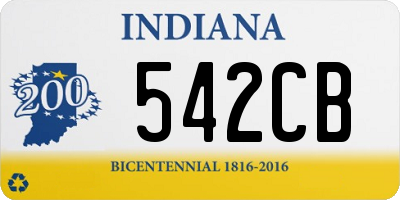 IN license plate 542CB