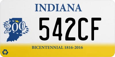 IN license plate 542CF