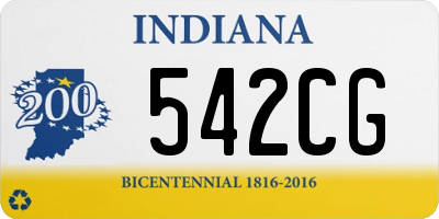 IN license plate 542CG