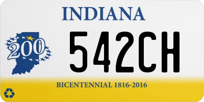 IN license plate 542CH