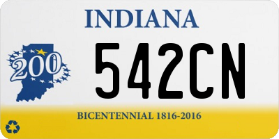 IN license plate 542CN