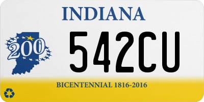 IN license plate 542CU