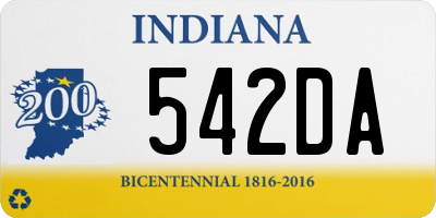 IN license plate 542DA