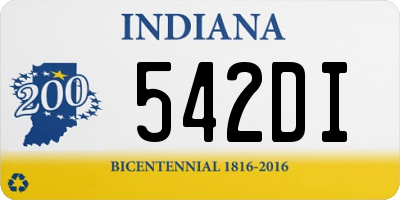 IN license plate 542DI