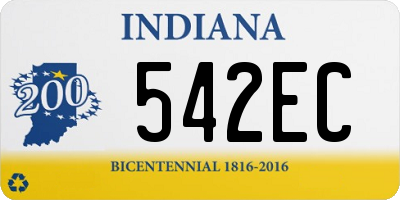 IN license plate 542EC