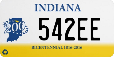 IN license plate 542EE