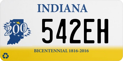 IN license plate 542EH