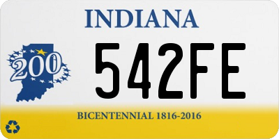 IN license plate 542FE